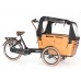 Vogue Carry 3 Elektrische Bakfiets Middenmotor Hydr. 8 Versnellingen Mat Zwart Bruin