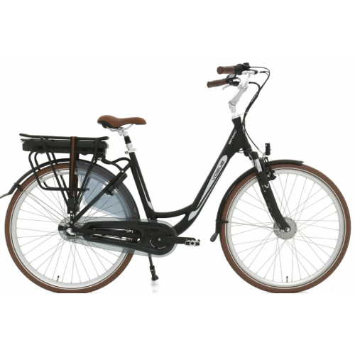 Vogue Basic Elektrische-Fiets Mat Black-Brown 3 Versnellingen Vogue Basic Elektrische-Fiets Mat Black-Brown 3 Versnellingen