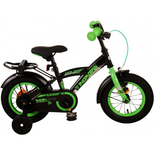 Volare Thombike Jongensfiets 12 Inch Zwart Groen Volare Thombike Jongensfiets 12 Inch Zwart Groen