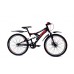Magic Oberon Mountainbike 24 Inch 3 Versnellingen Mat Zwart Rood Magic Oberon Mountainbike 24 Inch 3 Versnellingen Mat Zwart Rood