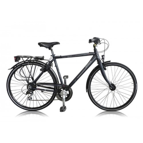 Lombardo Taranto 400 Herenfiets 28 Inch Mat Zwart 7 Versnellingen