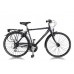 Lombardo Taranto 400 Herenfiets 28 Inch Mat Zwart 7 Versnellingen
